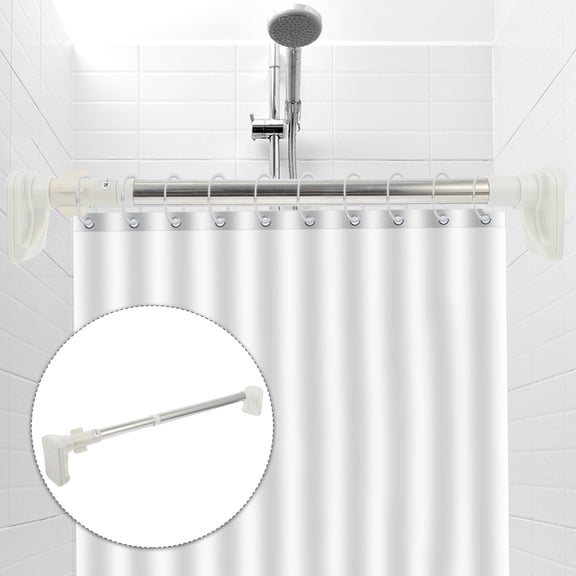 ifundom Adjustable White Clothes Rail Tension Pole for Home Use, and Space-Saving Laundry Organizer