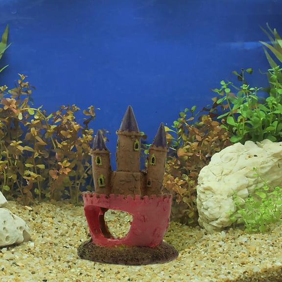 ifundom Fish Tank Resin Castle Aquarium Cave Decor, and Aquarium Ornament for Freshwater and Tanks