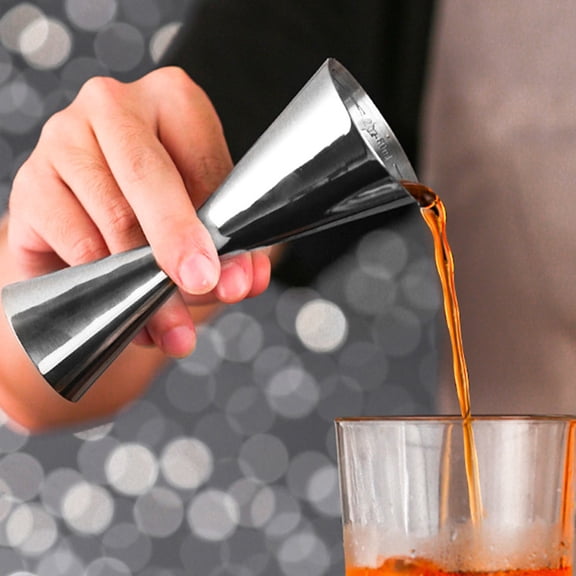 ifundom Stainless Steel Bartender Ounce Measuring Cup with Clear Internal Scale for Precise Bar Drink Measurements
