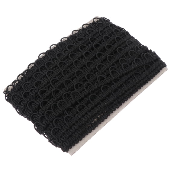 ifundom Black Elastic Button Petite Braid Trim for Wedding Dress, Clothing Decoration, Sewing and Craft Supplies