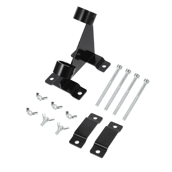 ifundom Black Stainless Steel Flagpole Mounting Base, Wall Mounted for Outdoor Decorative Flags, and Weather Resistant