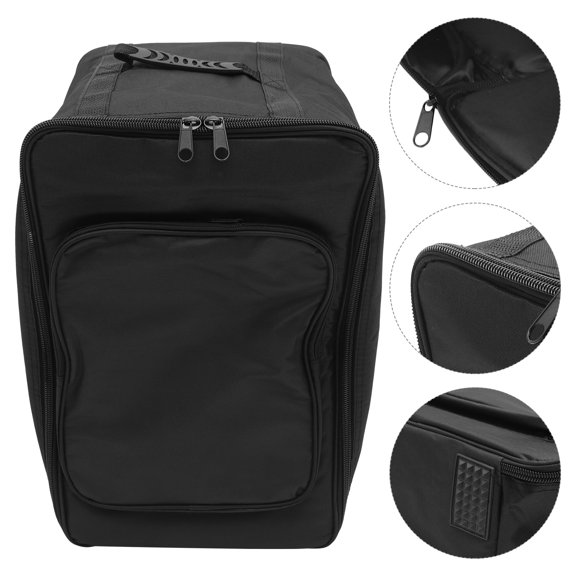 ifundom 1Pc Drum Storage Pouch Black Lightweight Music Instrument Holder with Durable Material
