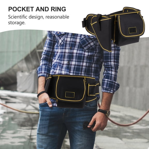 ifundom Electrician Tool Waist Bag with Adjustable Belt, Lightweight Utility Pouch for Construction, Maintenance, and Repair Professionals