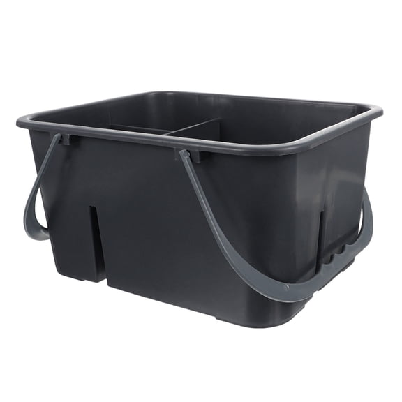 ifundom Grey Plastic Handheld Storage Basket with 4 Compartments, Organizer Box for Bathroom, Home, and Office Storage