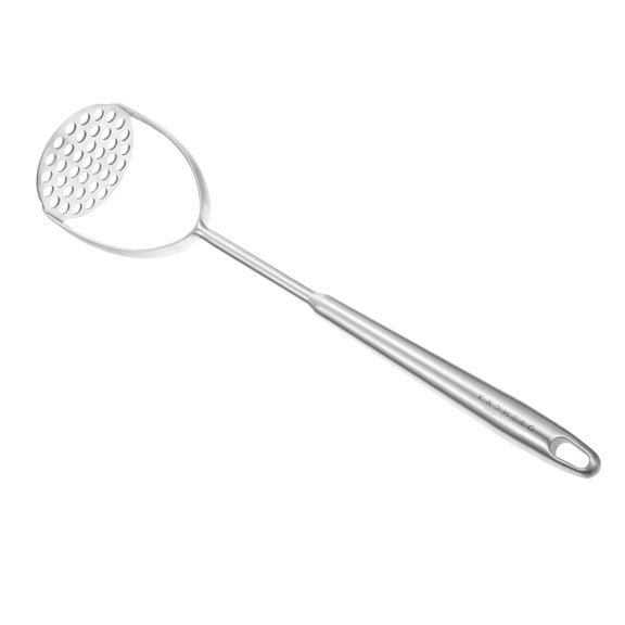 ifundom 1Pc Stainless Steel Kitchen Masher with Hook Design Space Saving Food Pressing Tool