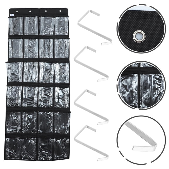ifundom Black Hanging Storage Bag Made of Non-Woven Fabric, 1 Piece Organizer for Closet and Home