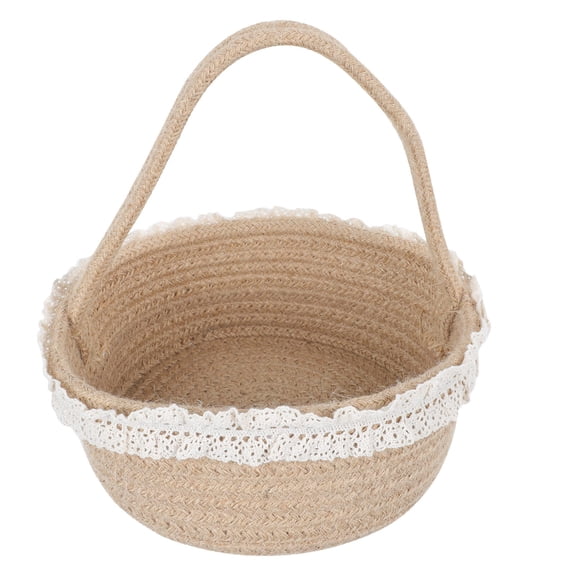 ifundom Multipurpose Woven Linen Storage Basket - 1Pc Decorative and Practical Home Organizer Box