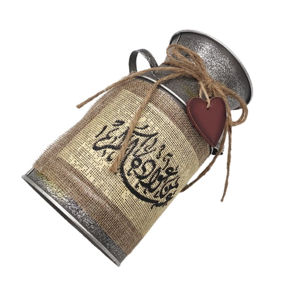 ifundom Plated Iron Bucket Flower Pot Retro Design Plant Container for Decor and Outdoor Planting