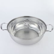 ifundom 1Pc Portable Stainless Steel Stockpot Flat Bottom Pot for Household Kitchen Use