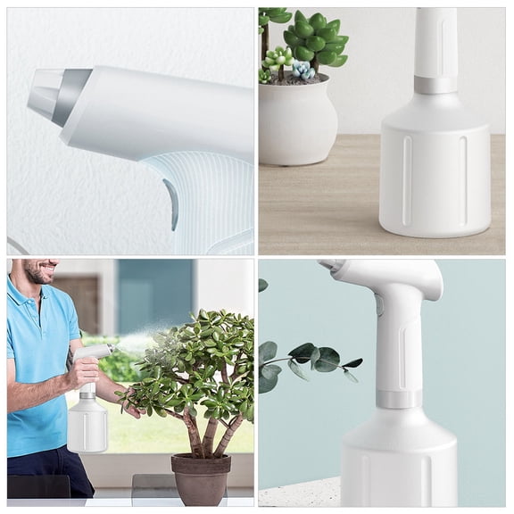 ifundom Portable White Electric Gardening Spray Bottle - Home Watering Can for Plants and Outdoor Use