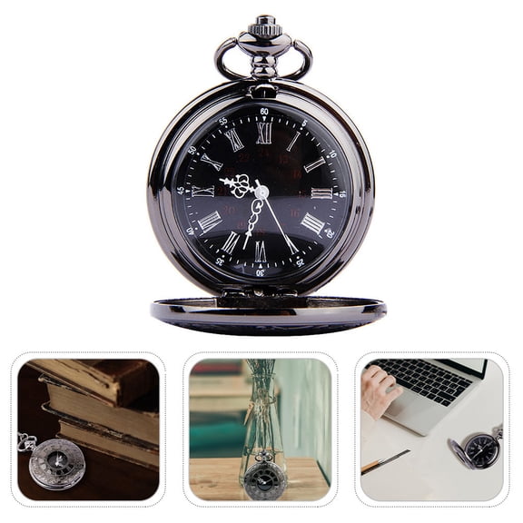 ifundom Black Dual Display Dial Watch Retro Classic Roman Numerals 1Pc