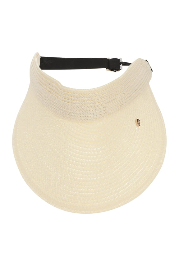 1Pc Summer Visor Hat Straw Weaving Beige Comfortable Sun Shield for Outdoor Sports