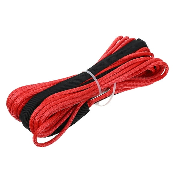ifundom Red Nylon Winch Rope with Stainless Steel Hook for Trailer Pulling Heavy Duty 1Pc