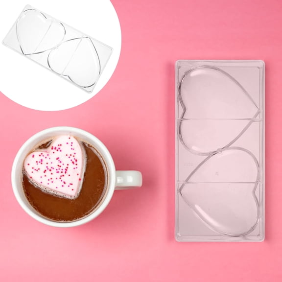 ifundom Transparent Plastic Heart Shaped Chocolate Mold, 1 Pc, Firm Placement, No Spillage, Easy to Use Candy and Baking Mold