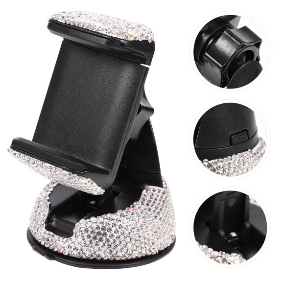 ifundom Car Mount for Phone White ABS Dashboard Cup Holder Compatible with Smartphones Navigation Use