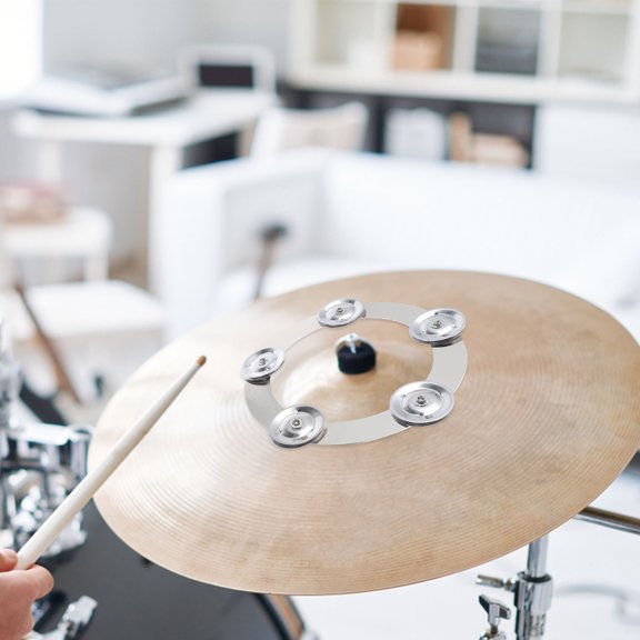 ifundom Stainless Steel Drum Hat Bell - Percussion Accessory with Expert Craftsmanship for Drum Kits and Instruments