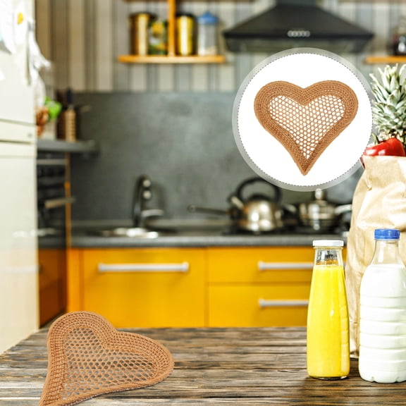 ifundom Handmade Rattan Heart-Shaped Basket for Fruit Storage, Decorative and Home Use Organizer