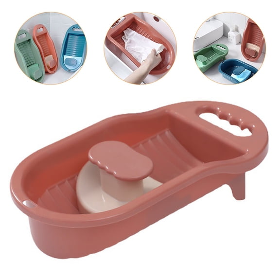 ifundom Portable PP Underwear Washboard with Handle for Home Laundry, Compact Clothes Scrubber for Effective Cleaning 1Pc