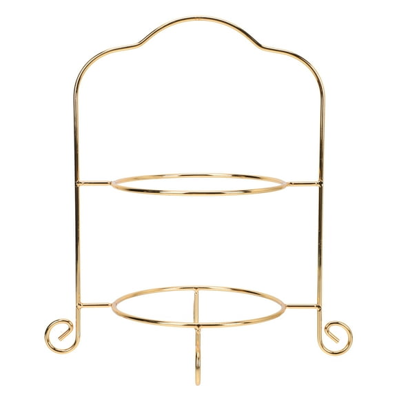 2 Tier Serving Stand Display Plate Rack Cake Holder Cookies Dessert Tower Fruit Snack Tray Appetizer Platter for Party Thanksgiving Wedding, 12.4x9x9in