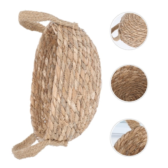 ifundom 1Pc Yellow Woven Fruit and Vegetable Basket Storage Organizer for Home Kitchen and Women