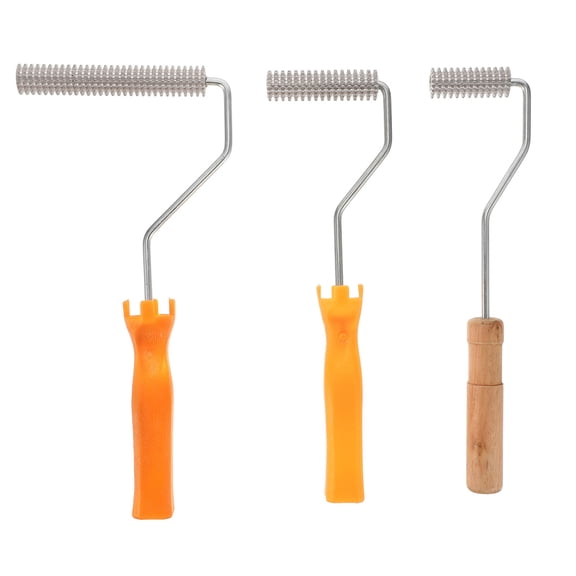 ifundom 1Set Fiberglass Cement Roller Tool for Bubble Remove and Defoaming with Aluminum Plastic Handle