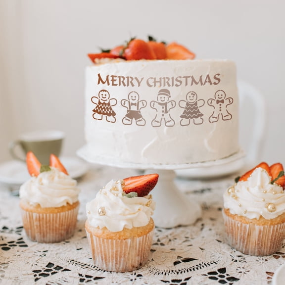 ifundom 1 Set Cake Decorating Stencils White Plastic Baking Templates Creative Kitchen Cake Molds for Baking