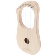 ifundom 1 Set Wooden Lyre Kit, 7-String Wood Beige Instrument for Home Assembly, Beginner Music Craft