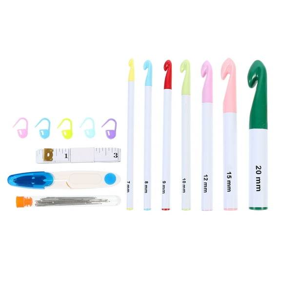 ifundom Lightweight Crochet Hook Set 1 Set Assorted Colors Knitting Needles for Home Use Crafting and Projects