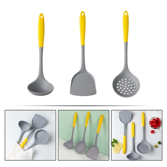 ifundom 1 Set Silicone Cooking Utensils with Hanging Hook and Spoon for Kitchen Cooking