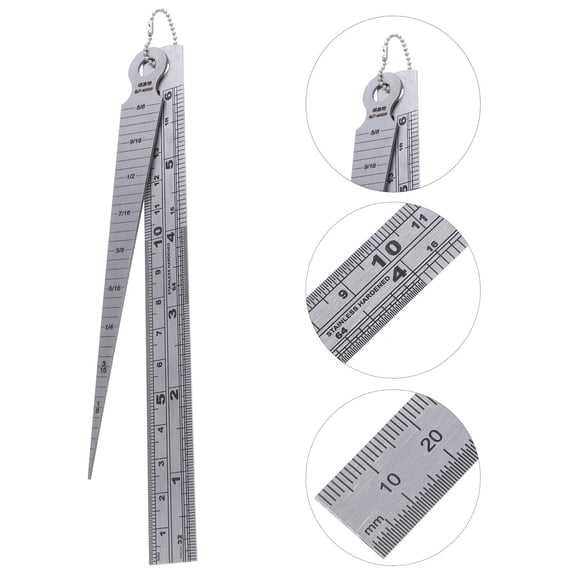 ifundom Stainless Steel Welding Depth Ruler Set with Clear Markings for Accurate Welding Inspection and Measurement