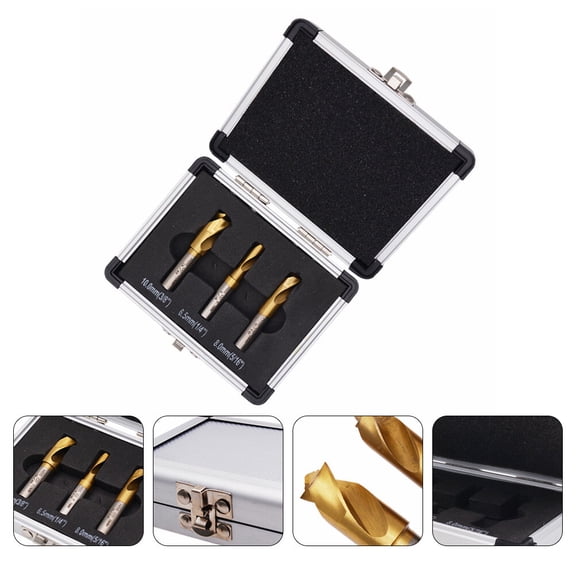 ifundom Black Alloy Spot Welding Drill Cutter Set for Metalworking, Craft Projects, and Precision Weld Cutting