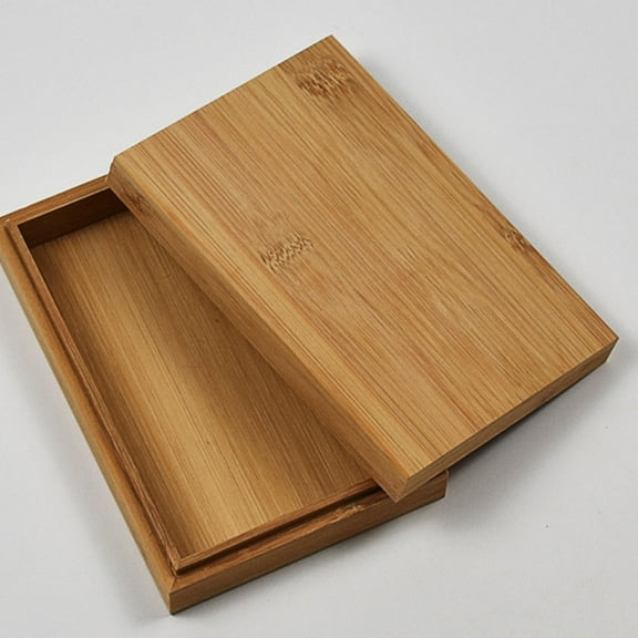 ifundom Wooden Tea Storage Box 1pc Vintage Style Smooth Tea Packaging Container for Loose Leaf Tea