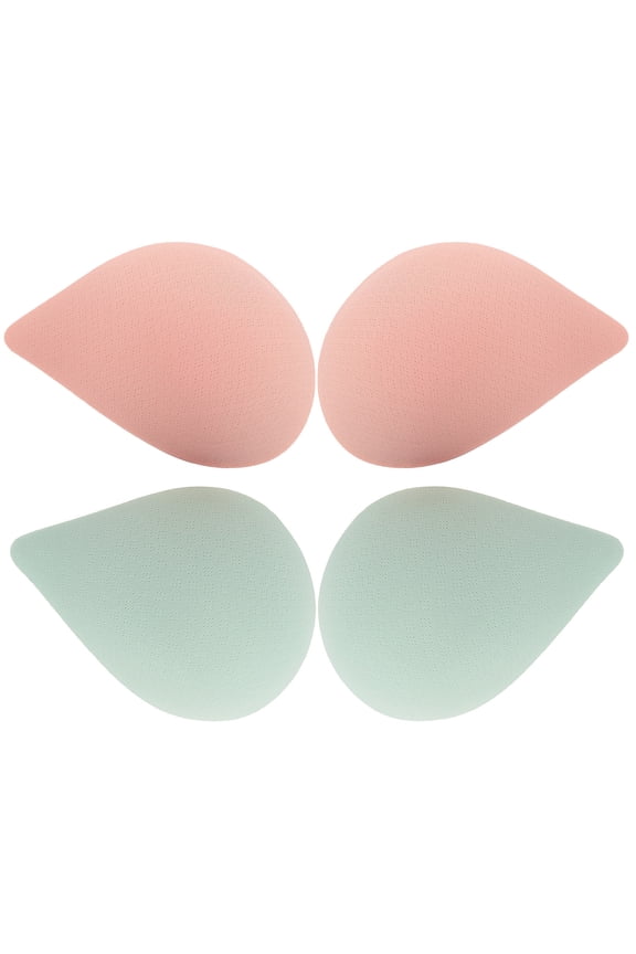2 Pairs Assorted Color Latex Bra Pads Inserts for Women, Thick, Breathable, Comfortable and Reusable