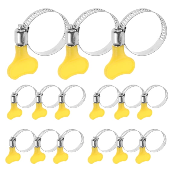 ifundom 20-Pack Stainless Steel Tube Clips with Plastic Handles for Car and Home Appliance Pipe Securing