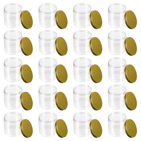 ifundom 20Pcs Portable Plastic Jars Transparent Bulk Storage Containers for Tea and Coffee