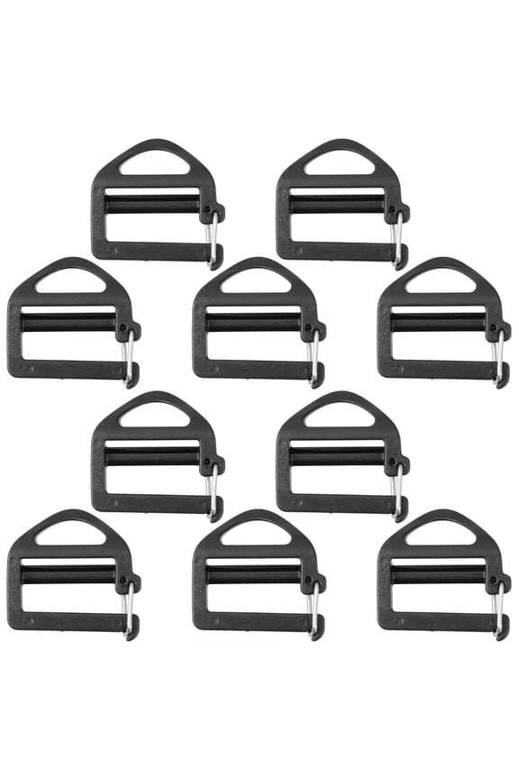 20Pcs Webbing Buckles Black Plastic for Users of Bags Clothing Belts Heavy-duty Applications