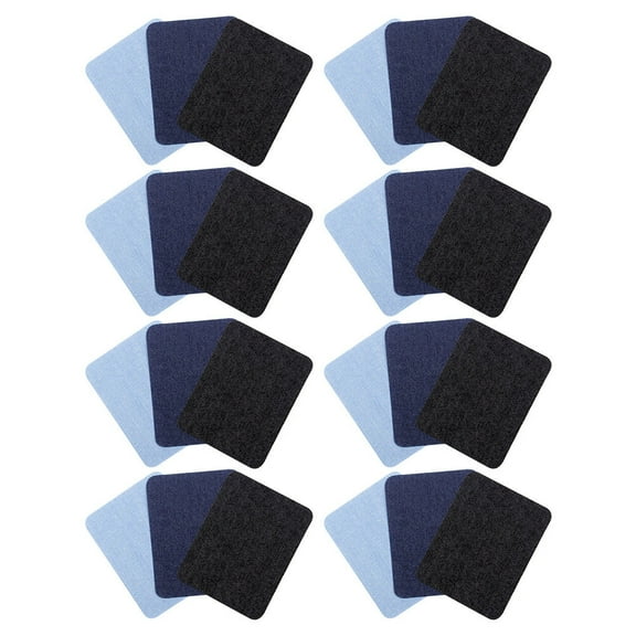 ifundom 24Pcs Iron-On Knee Patches for Clothing Repair, Assorted Colors, Fabric Patch Kit for Jeans and Pants
