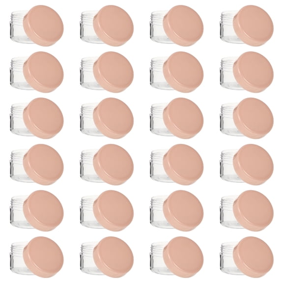 ifundom 24 Pcs Empty Cosmetic Cream Sample Pots Containers for Travel Skincare Makeup