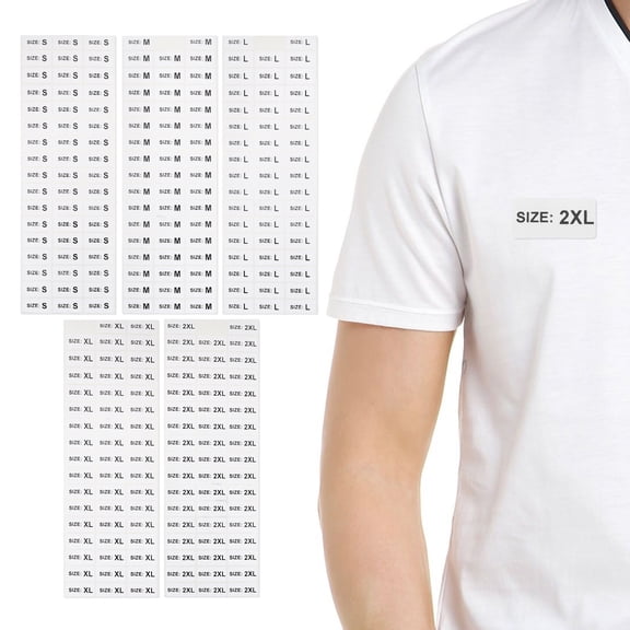 ifundom Self-Adhesive Size Stickers, Transparent, Easy to Tear and Stick, 2500Pcs