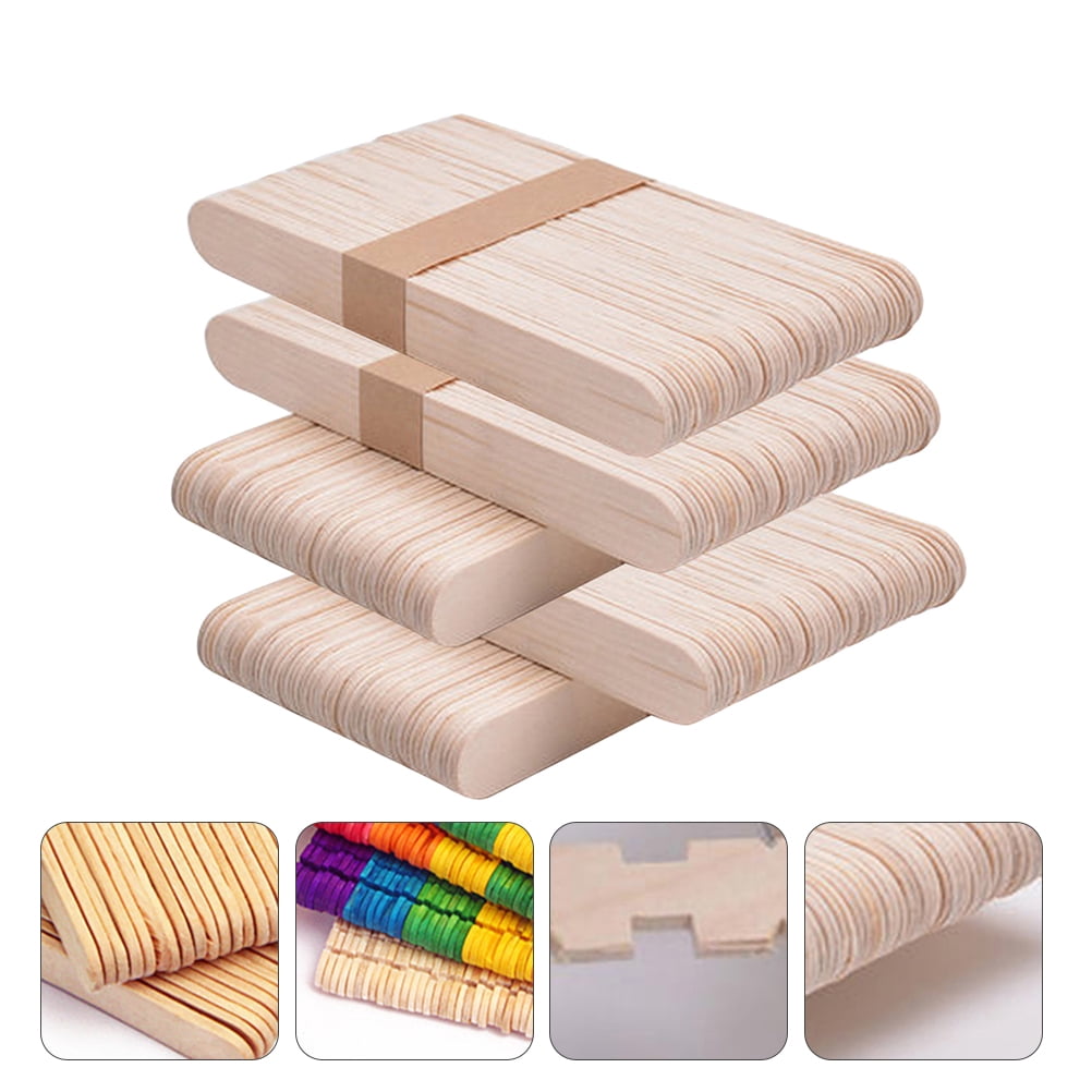 ifundom 250pcs Crafting Sticks for Party Crafts DIY Material Wood Color ...