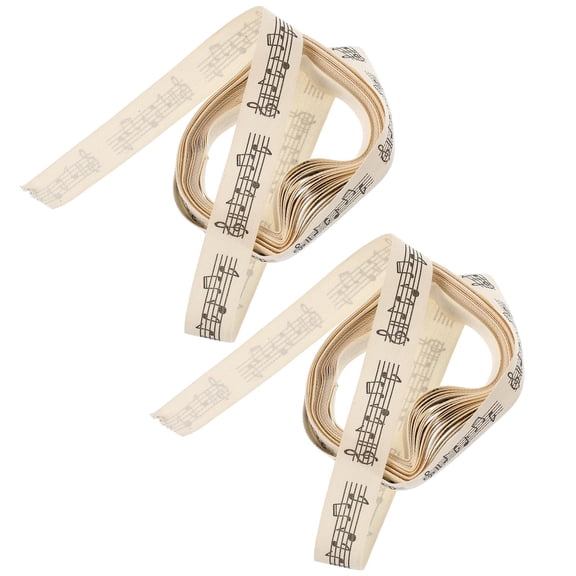 ifundom 2-Pack Decorative Cotton Ribbons with Music for Wrapping, Cake Decoration, and Craft Projects