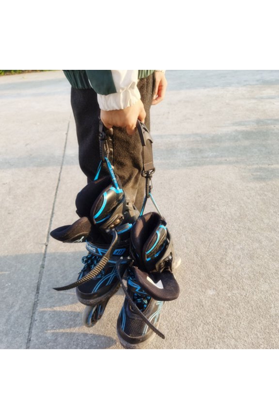 2-Pack Black Ski Boot Carrying Straps with Stitching and Universal Swivel Clips for Easy Transport