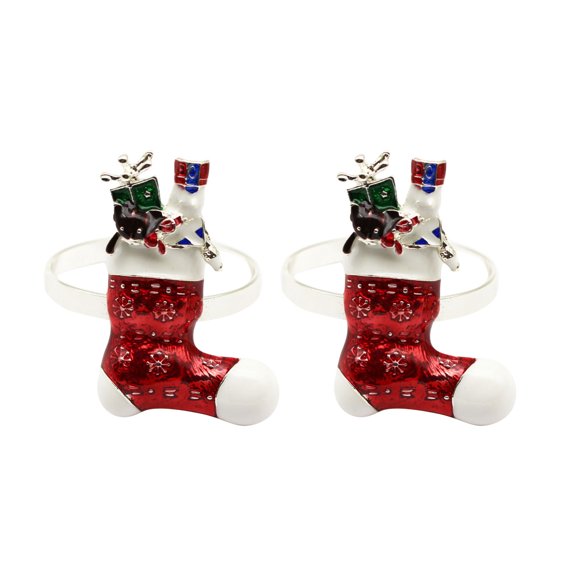 ifundom 2-Pack Red Metal Napkin Holders for Dining Table Decor, Everyday Use and Special Occasion Settings
