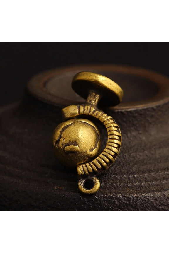 2Pcs Brass Key Pendant Charms Light Brown Keychain Accessories for Family