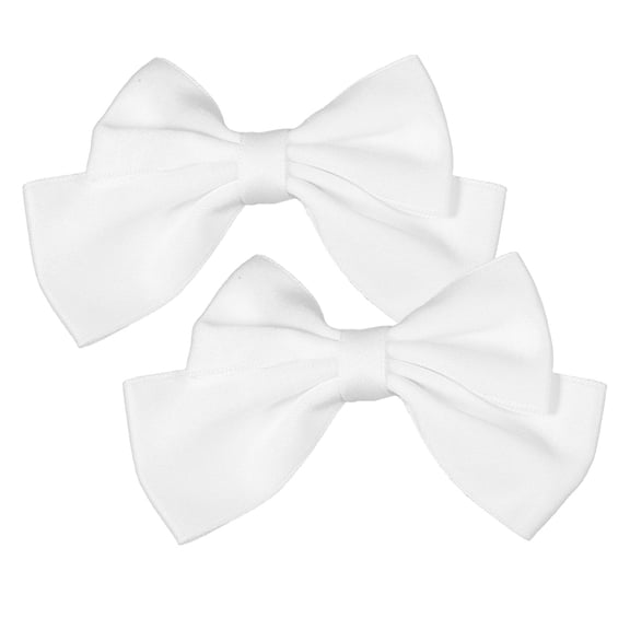 ifundom 2-Pack White Fabric Bowknot Shoe Clips Detachable Elegant Accessories for Women’s Shoes Decoration