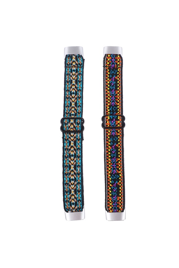 2Pcs Nylon Watch Strap Replacement Flexible Elastic Wristwatch Band for Dress Up Accessory