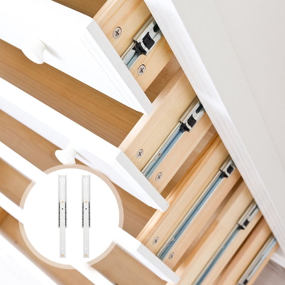 ifundom 2-Pack Heavy Duty Extended Cabinet Drawer Slides High Load Capacity Hardware