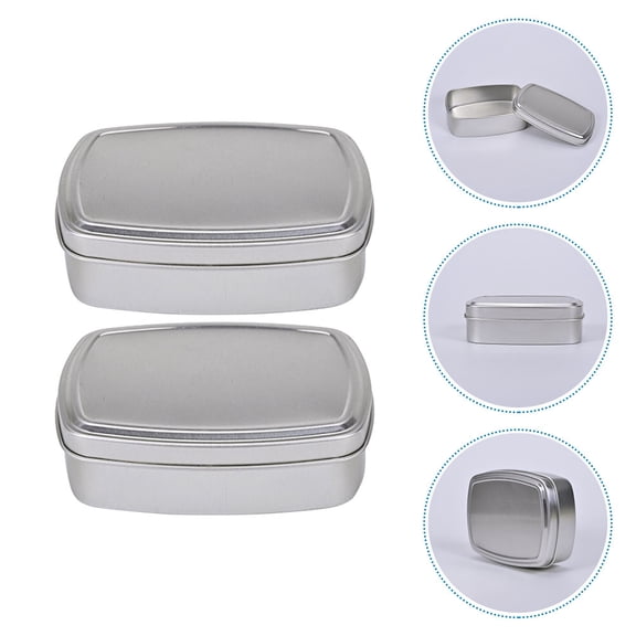 ifundom Compact Aluminum Storage Tins for Cosmetics, Soaps, and Small Items - 2 Pack Travel Containers