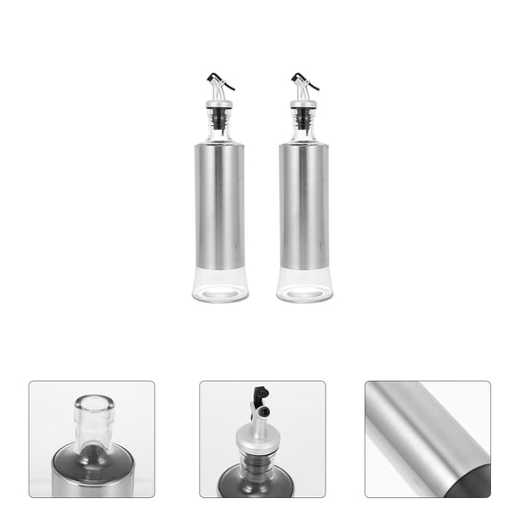 ifundom 2-Pack Olive Oil Dispenser Bottles with Press Pour Spout for Kitchen Storage and Cooking Use