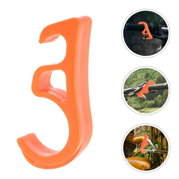 ifundom Motorcycle Brake Lock 2Pcs Orange ABS Handlebar Hook Anti-Theft Security Bike Accessories